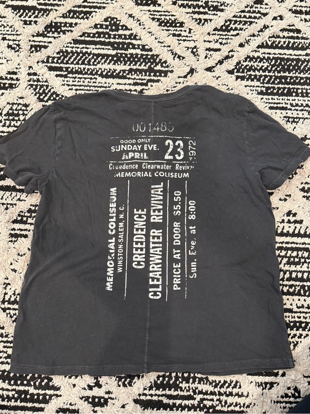 Lucky Brand Black Graphic 'Have You Ever Seen The Rain' Short Sleeve Tee - Picture 3 of 3